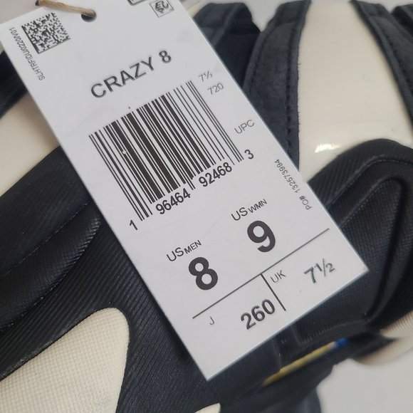 NEW Adidas Crazy 8 Kobe Bryant Basketball Shoes IF2448 Size 8 Black - Picture 8 of 8